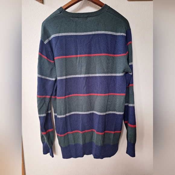 NWT Rails Kent Rugby Mens Crew Neck Wool Blend Striped Sweater Size L - Picture 7 of 8
